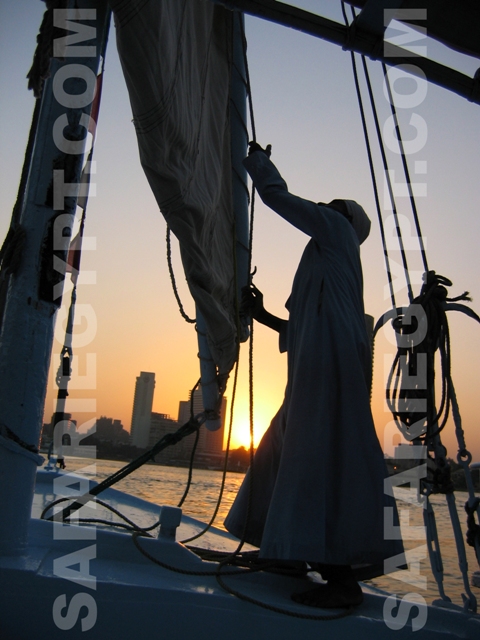 Photo Nile Felucca at Sunset, Cairo Picture Egypt Cairo Photo
